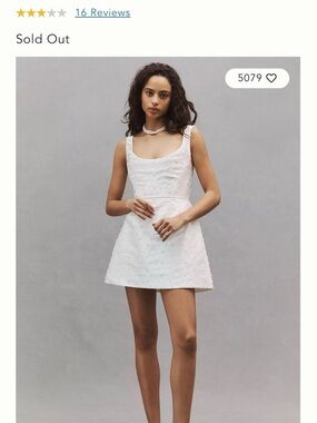 By Watters Bridal Ivory Embellished Mini Dress with Scoop Neck